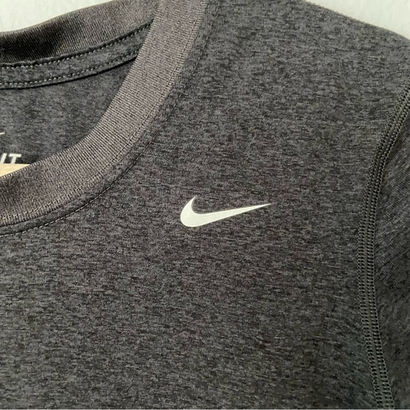 Nike Charcoal Marled Dri-Fit Short Sleeve Shirt - Picture 3 of 6